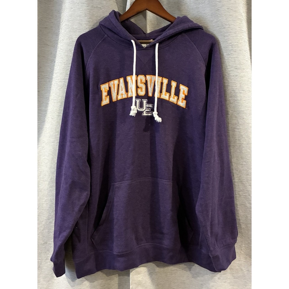 Vintage Champion University Of Evansville Hoodie Size XL Collegiate
